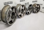 Cadillac Extremely Rough Condition Aluminum Wheels BEFORE Chrome-Like Metal Polishing - Aluminum Polishing - Wheel Polishing