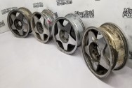 Cadillac Extremely Rough Condition Aluminum Wheels BEFORE Chrome-Like Metal Polishing - Aluminum Polishing - Wheel Polishing