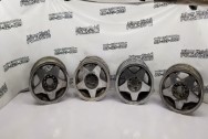 Cadillac Extremely Rough Condition Aluminum Wheels BEFORE Chrome-Like Metal Polishing - Aluminum Polishing - Wheel Polishing