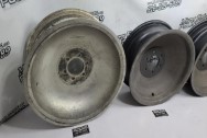 Halibrand Vintage Magnesium Wheels BEFORE Chrome-Like Metal Polishing and Buffing Services / Restoration Services - Intake Manifold Polishing