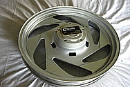 Aluminum Motorcycle Wheel BEFORE Chrome-Like Metal Polishing and Buffing Services / Restoration Services 