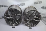 RSR Forged Aluminum Titanium Color Wheels BEFORE Chrome-Like Metal Polishing and Buffing Services / Restoration Services - Aluminum Polishing - Wheel Polishing