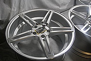 Chevy Corvette Aluminum Wheels BEFORE Chrome-Like Metal Polishing and Buffing Services / Restoration Services 