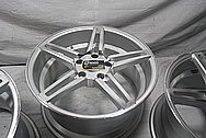 Chevy Corvette Aluminum Wheels BEFORE Chrome-Like Metal Polishing and Buffing Services / Restoration Services 