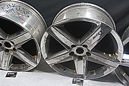 Dodge / Chrysler Aluminum SRT Wheel BEFORE Chrome-Like Metal Polishing and Buffing Services / Restoration Services