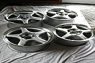 Chevrolet Corvette ZR-1 Aluminum Wheels BEFORE Chrome-Like Metal Polishing and Buffing Services / Restoration Services