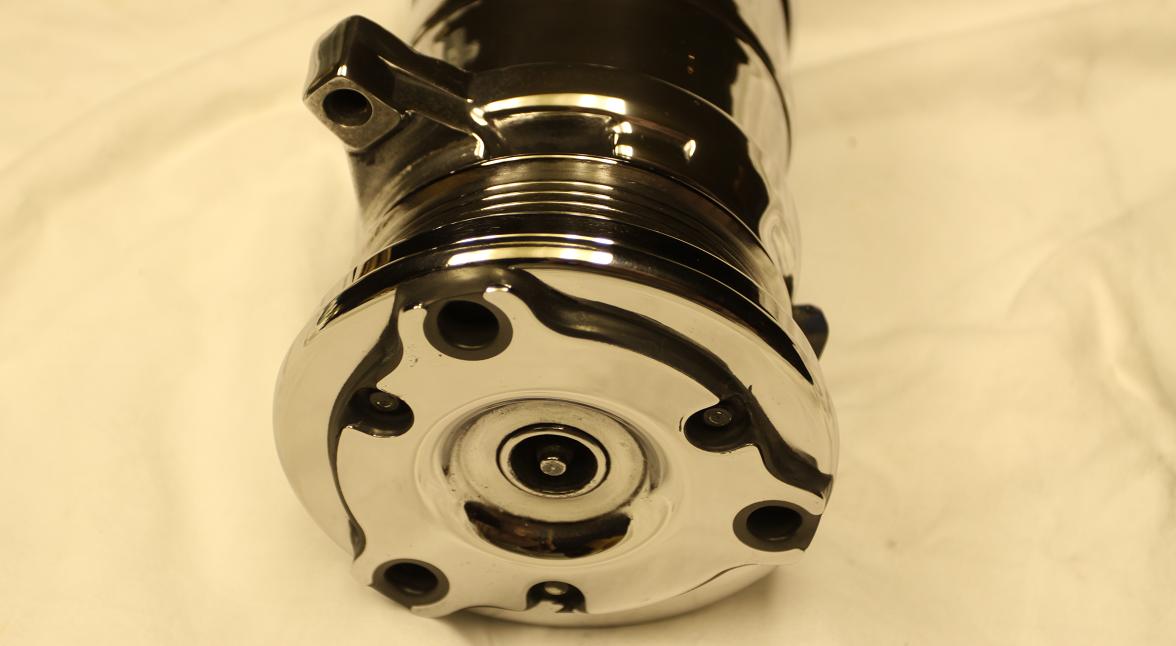 V8 AC Compressor AFTER Chrome-Like Metal Polishing and Buffing Services