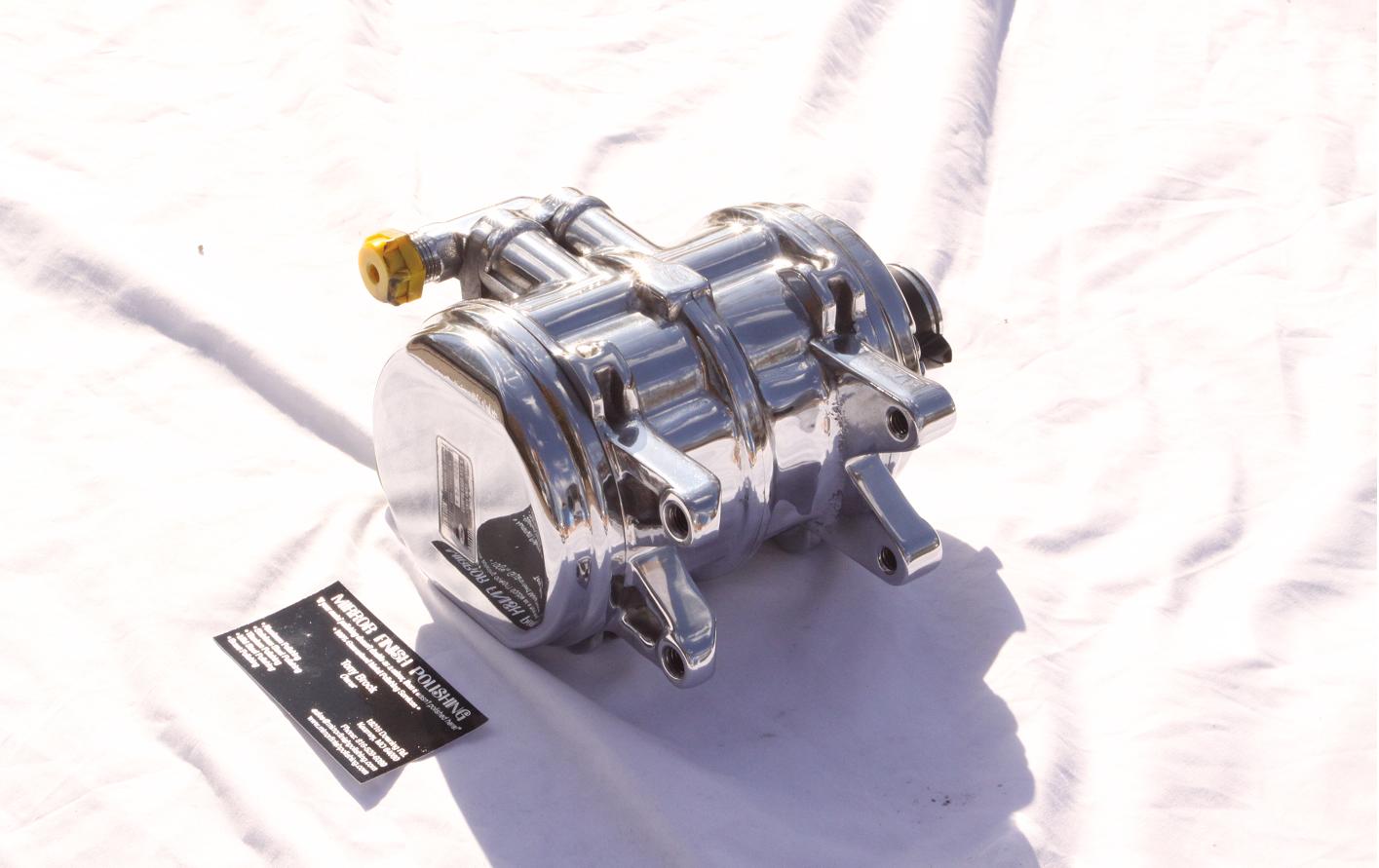 V8 AC Compressor AFTER Chrome-Like Metal Polishing and Buffing Services