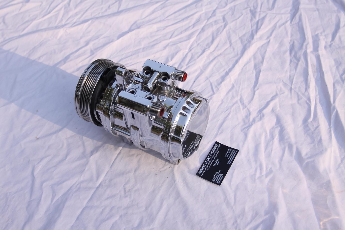 V8 AC Compressor AFTER Chrome - Like Metal Polishing and Buffing Services
