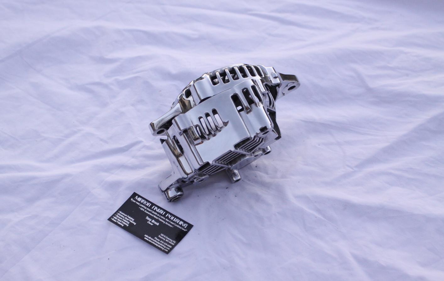 Mazda RX7 Aluminum Alternator AFTER Chrome - Like Aluminum Metal Polishing and Buffing Services