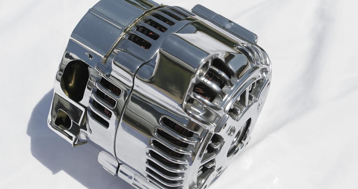 Toyota Supra Alternator AFTER Chrome - Like Metal Polishing and Buffing Services