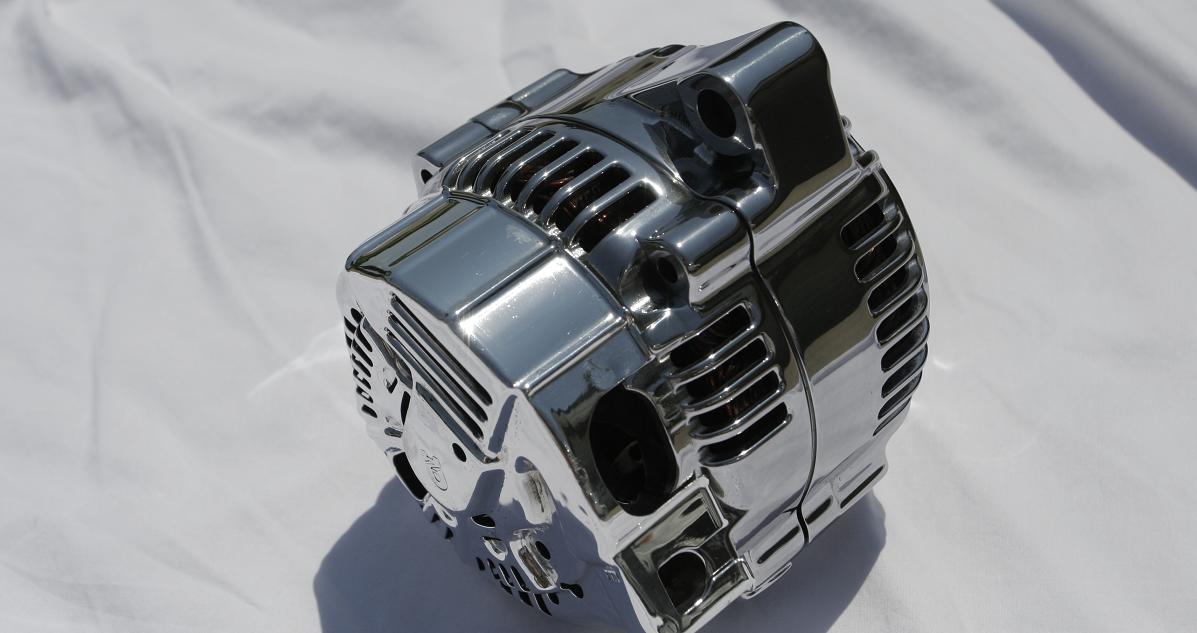 Toyota Supra Alternator AFTER Chrome - Like Metal Polishing and Buffing Services