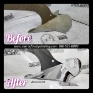 Carver Yacht / Boat Steel Anchor BEFORE/AFTER Chrome-Like Polishing and Buffing Services plus Steel Finishing Services