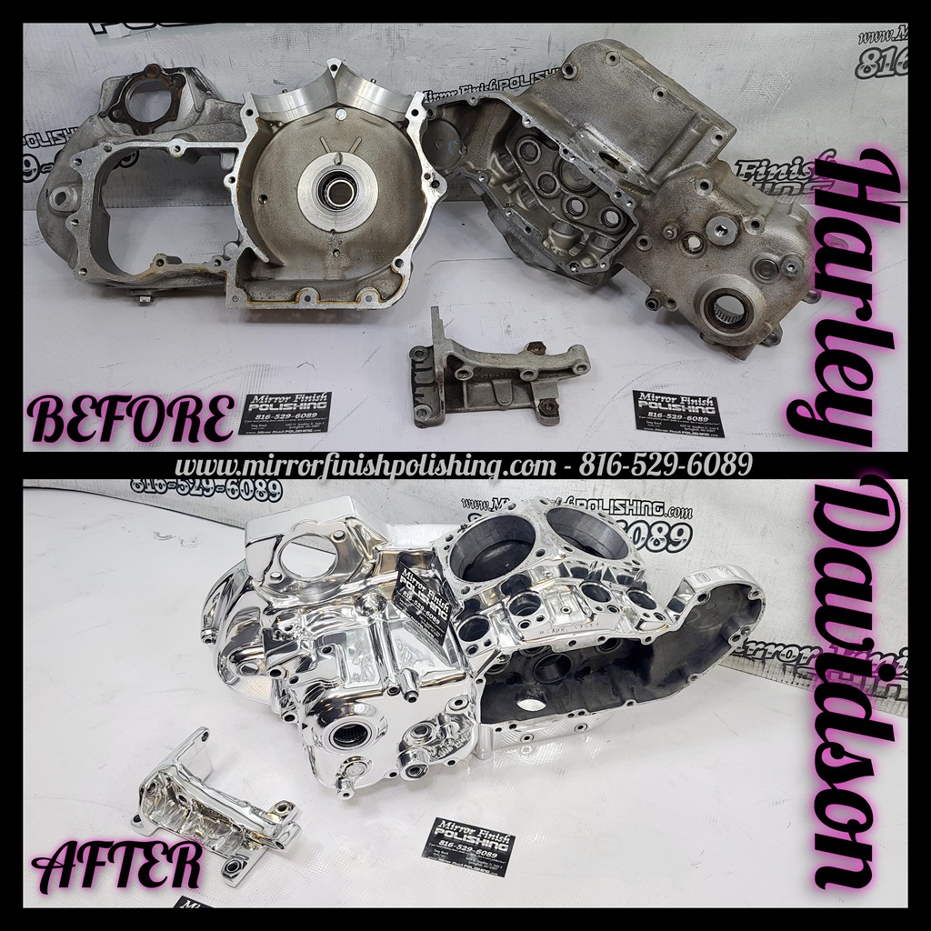 BEFORE AND AFTER Chrome-Like Metal Polishing - Aluminum Intake Manifold Polishing 