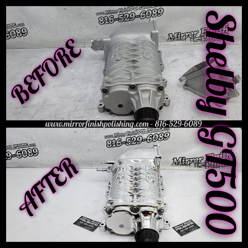 BEFORE AND AFTER Chrome-Like Polishing and Buffing - Aluminum Transmission Polishing 