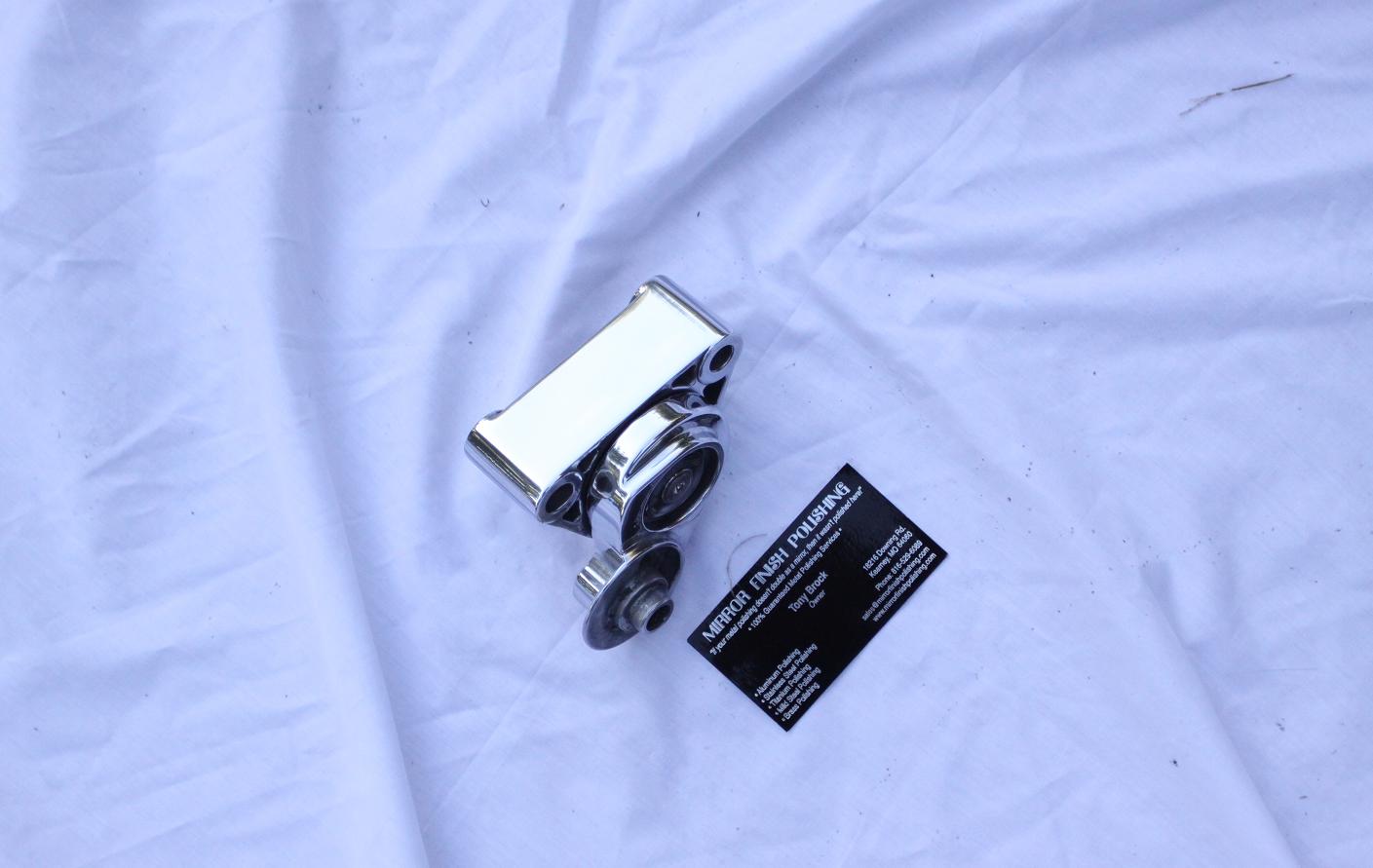 Chevrolet Serpentine Belt Tensioner Bracket AFTER Chrome - Like Metal Polishing Services