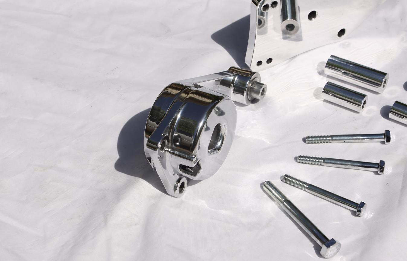 Chevrolet Corvette Belt Tensioner AFTER Chrome - Like Metal Polishing Services