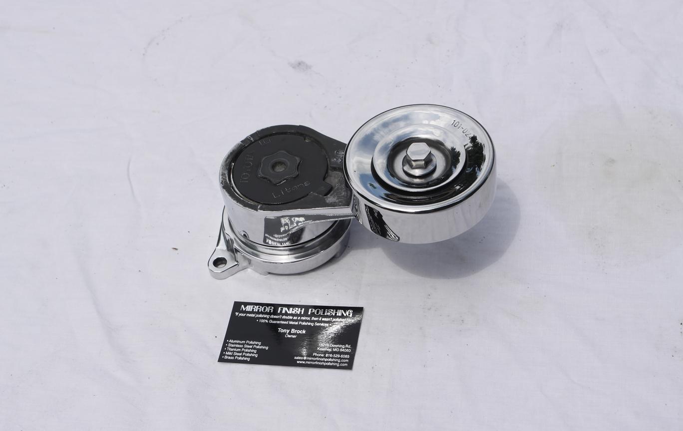 Toyota Supra Belt Tensioner AFTER Chrome - Like Metal Polishing Services