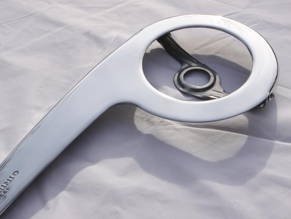 Peruzzo Allumino Ricci Chain Guard AFTER Chrome - Like Metal Polishing