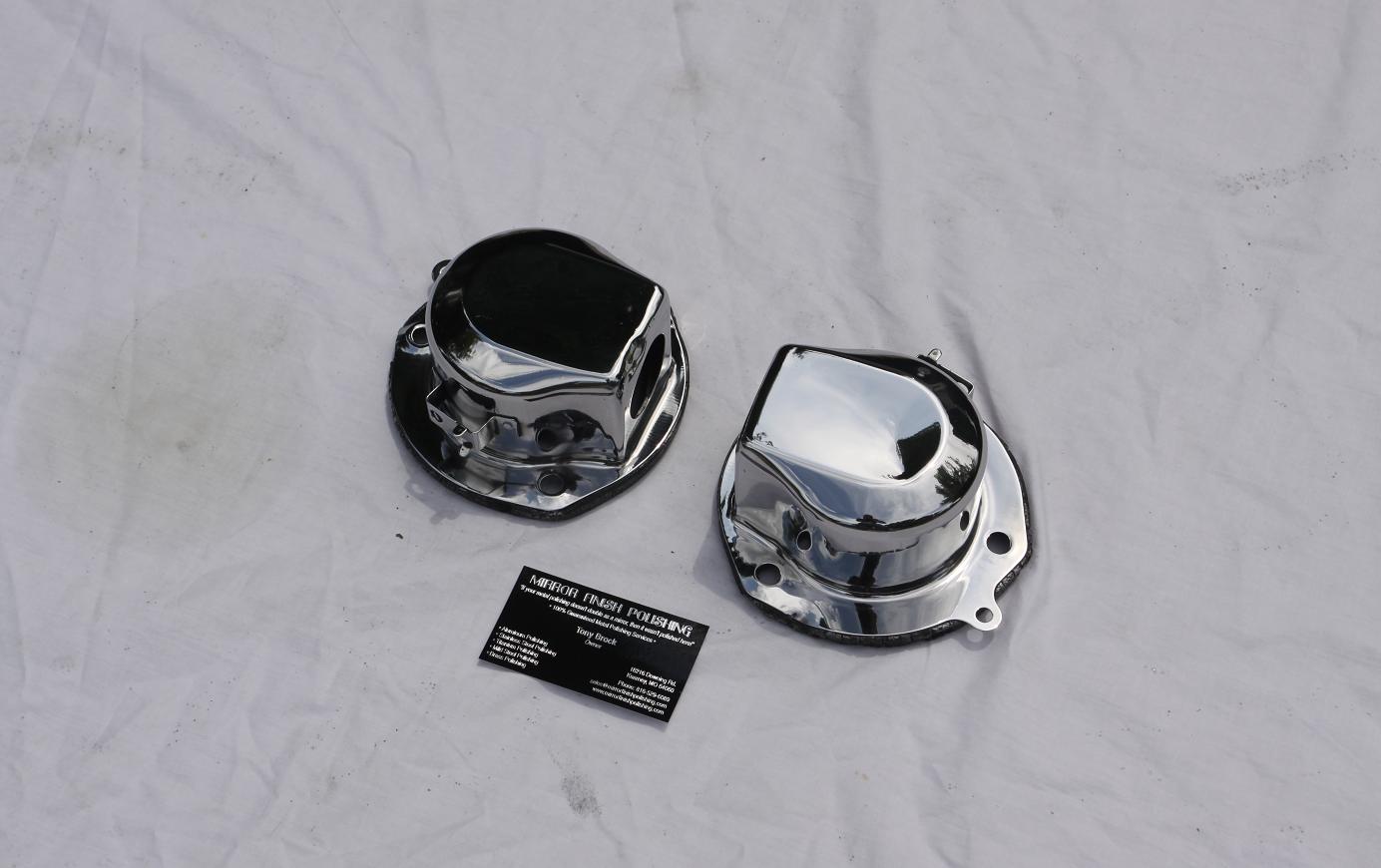 Toyota Supra Strut Tower Bar Cover AFTER Chrome - Like Metal Polishing and Buffing Services
