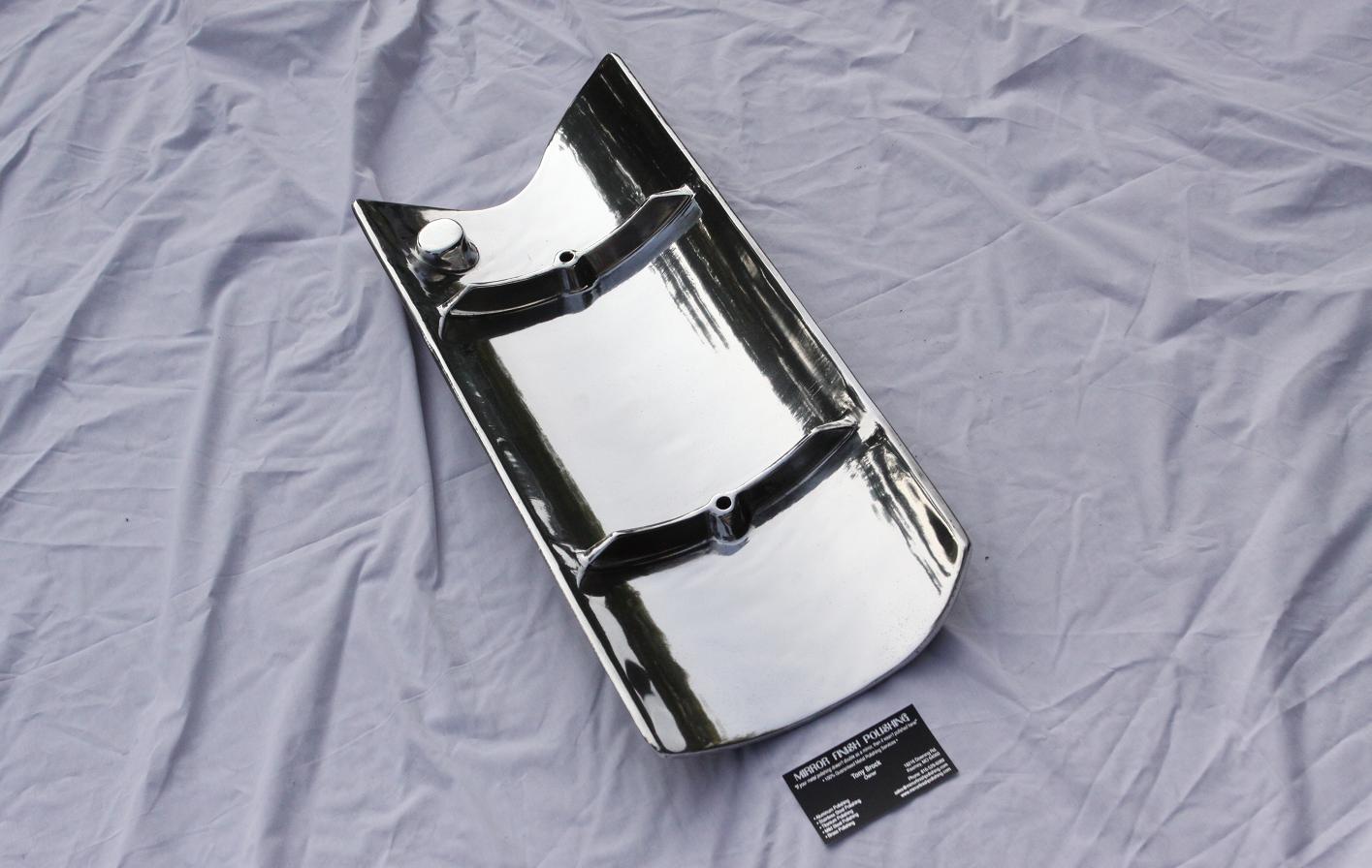 Chevrolet V8 Engine Valley Cover AFTER Chrome - Like Metal Polishing and Buffing Services