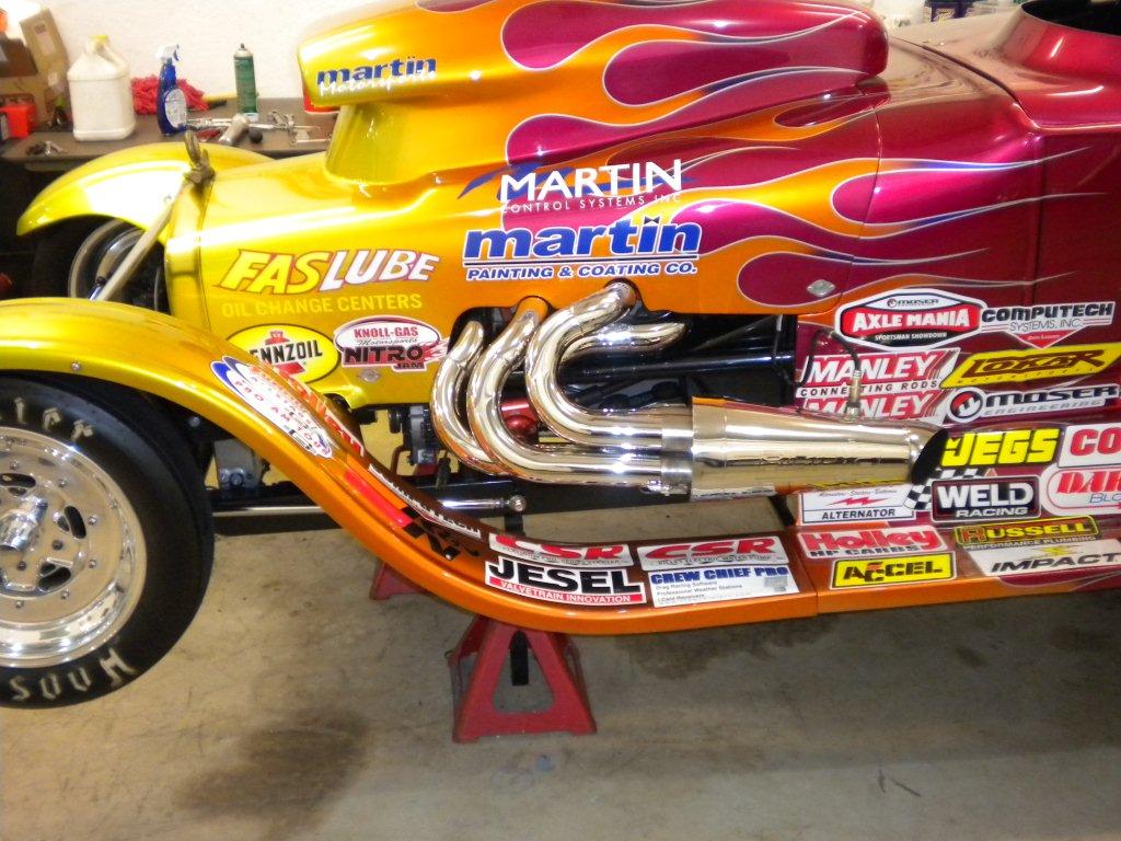 Large V8 Headers AFTER Chrome - Like Custom Metal Polishing and Buffing Services