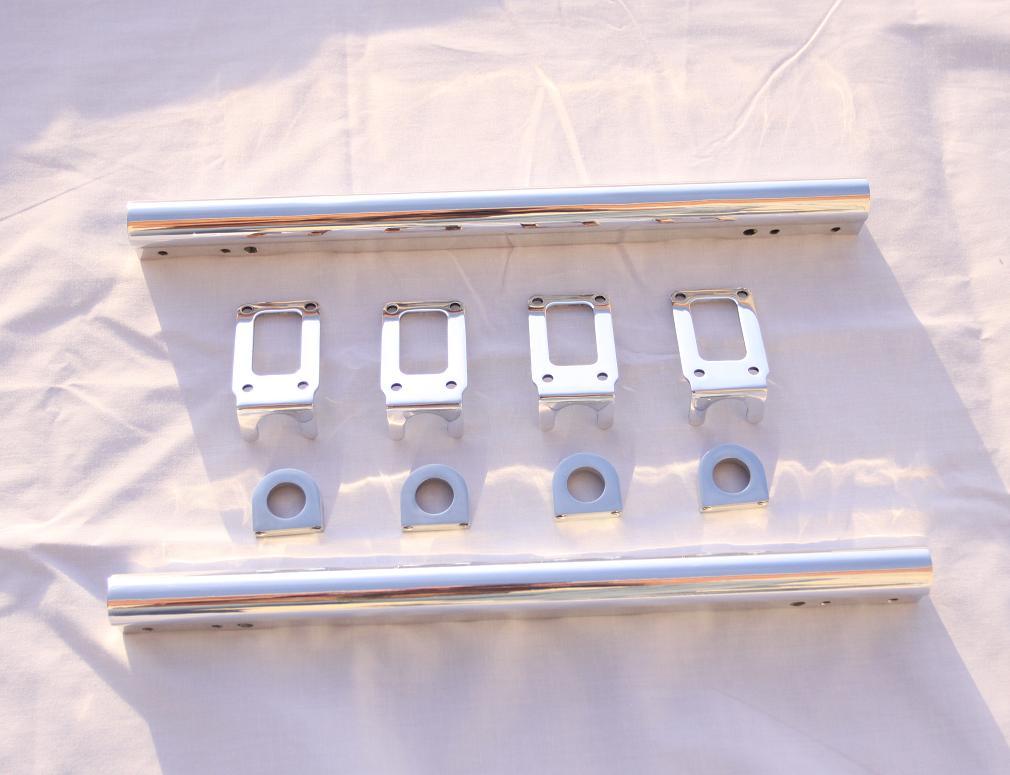Chevy V8 Fuel Rails AFTER Chrome - Like Metal Polishing and Buffing Services