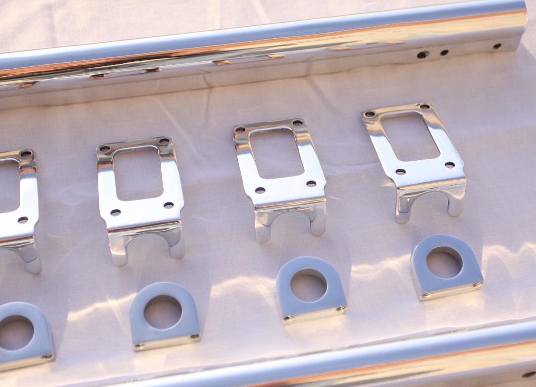 Chevy V8 Fuel Rails AFTER Chrome - Like Metal Polishing and Buffing Services