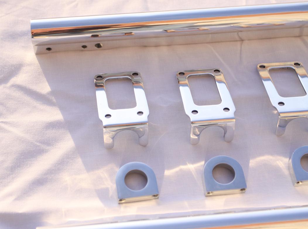Chevy V8 Fuel Rails AFTER Chrome - Like Metal Polishing and Buffing Services