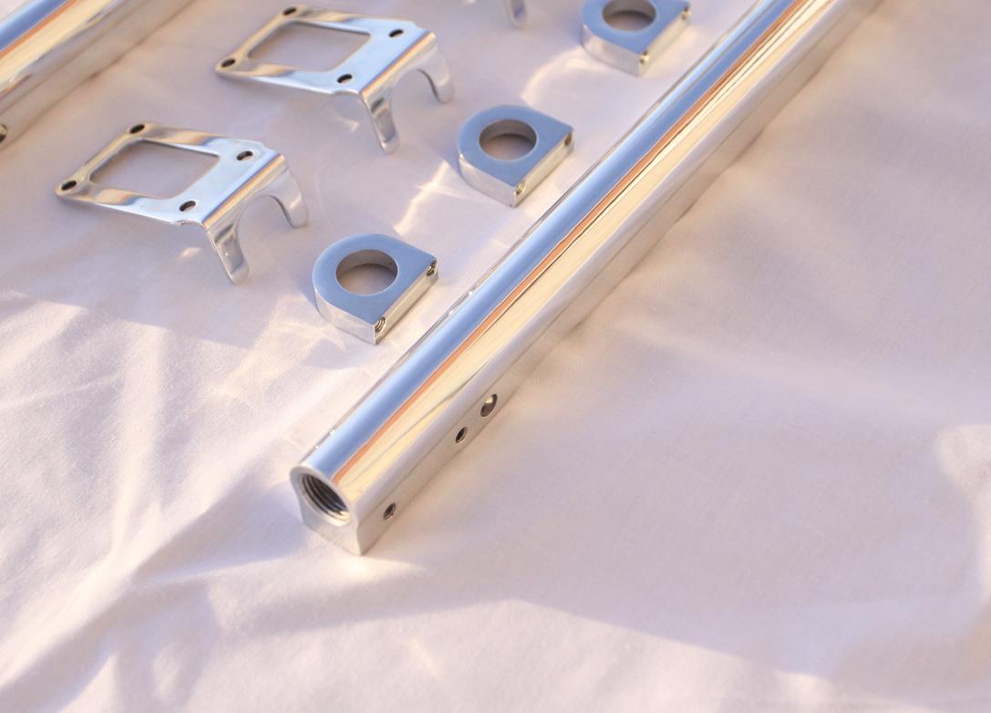 Chevy V8 Fuel Rails AFTER Chrome - Like Metal Polishing and Buffing Services
