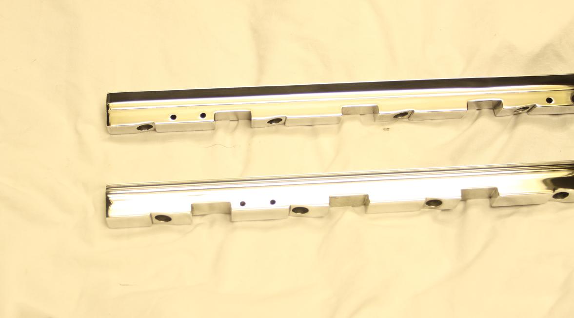 Dodge Viper Fuel Rails AFTER Chrome - Like Metal Polishing and Buffing Services