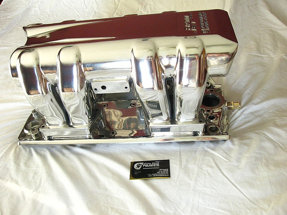 Chevy 502 Ram Jet Intake Manifold AFTER Custom Metal Polishing Services