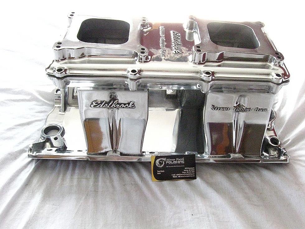 Edelbrock Street Tunnel Ram Intake Manifold AFTER Custom Metal