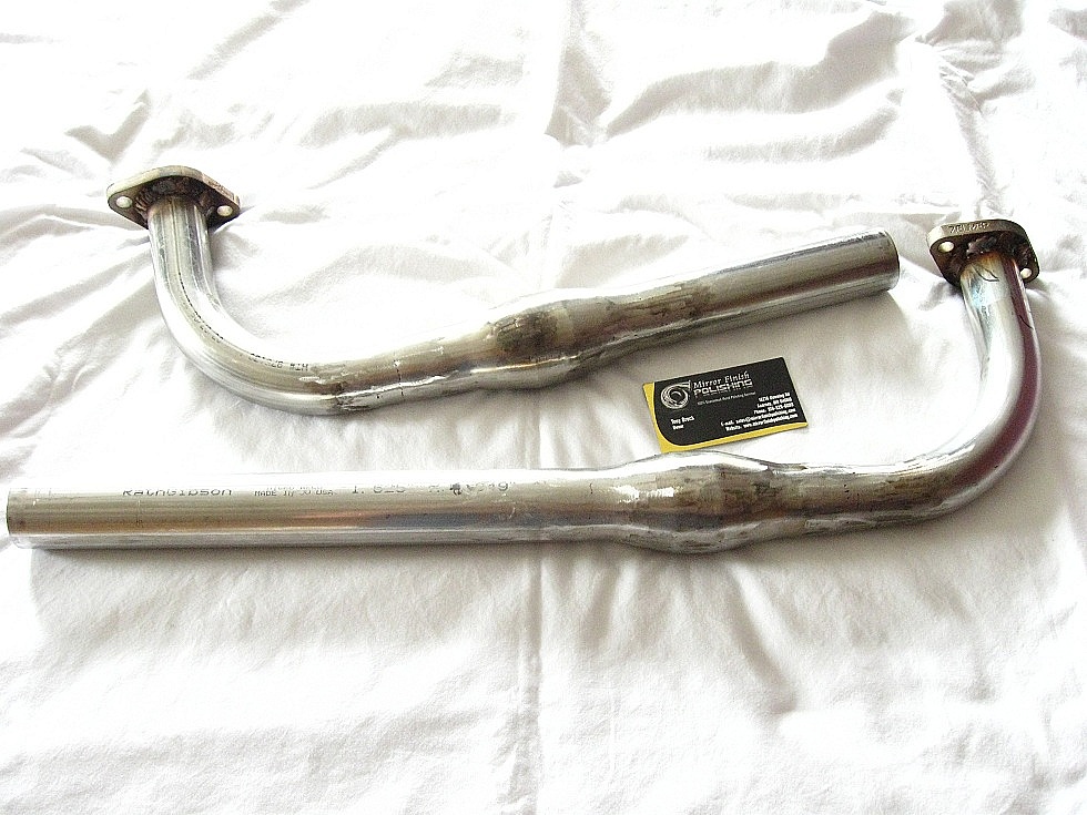 Motorcycle Exhaust Pipes AFTER Custom Metal Polishing Services