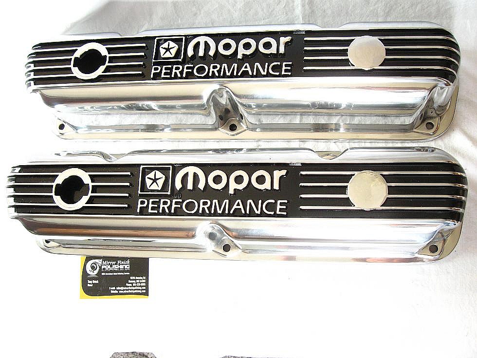 Mopar Performance Valve Covers AFTER Custom Metal Polishing Services