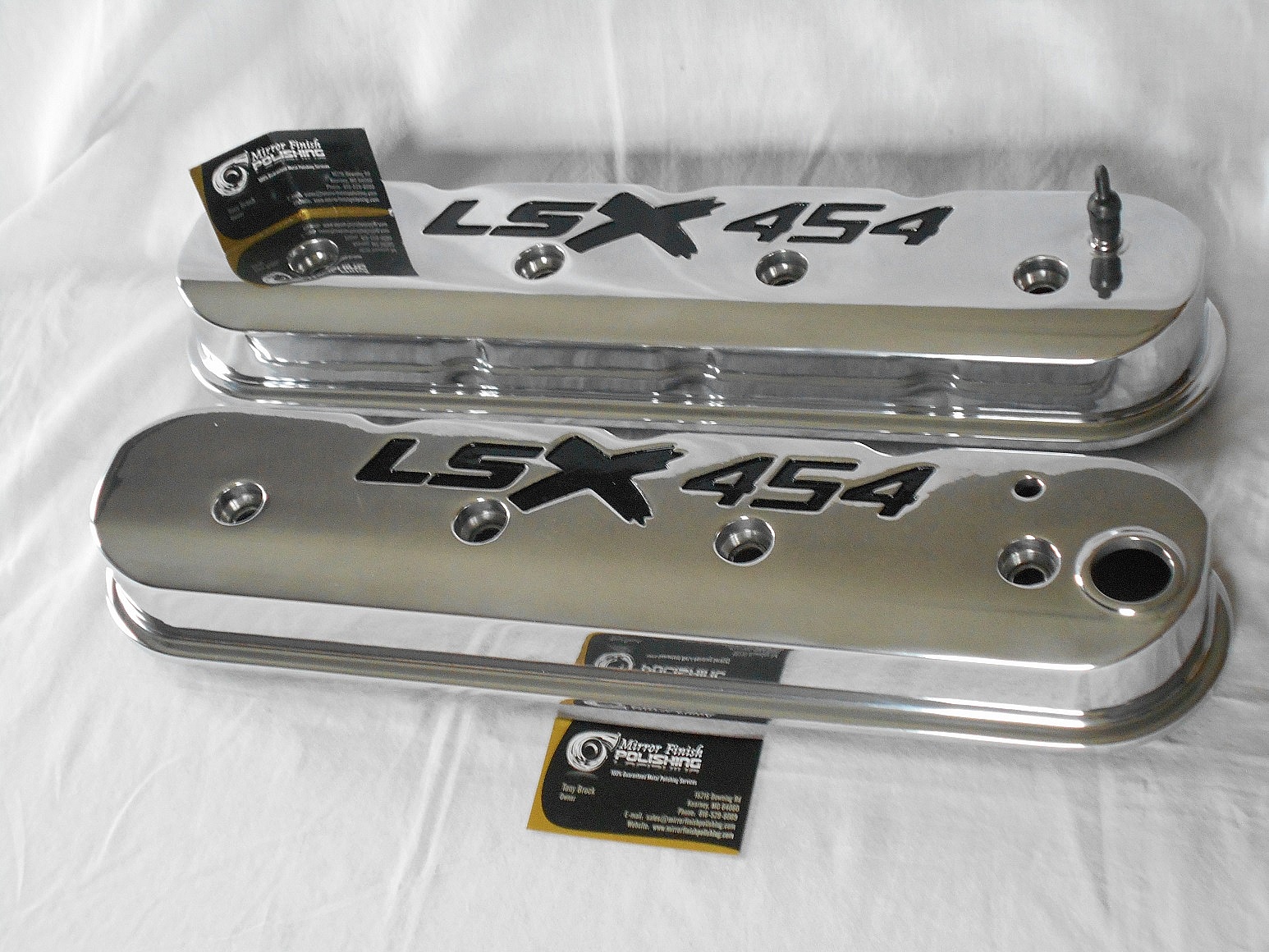 Chevy LSX 454 Valve Covers AFTER Metal Polishing Services