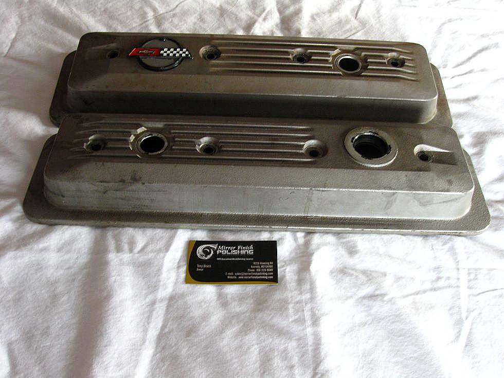 Corvette Valve Covers AFTER Custom Metal Polishing & Painting Services