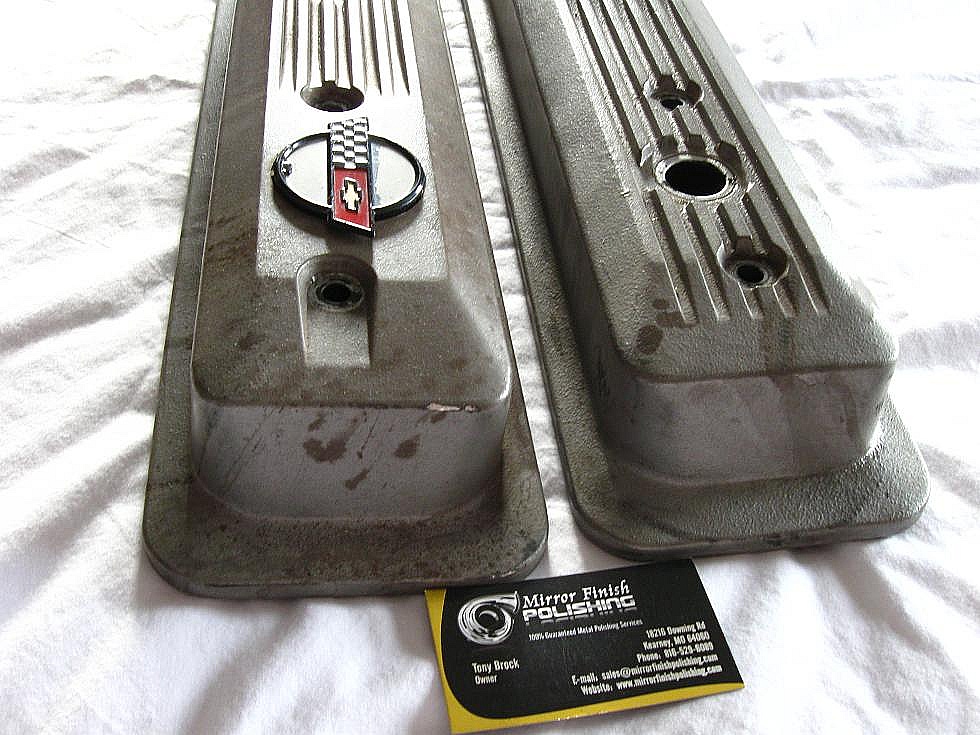 Corvette Valve Covers AFTER Custom Metal Polishing & Painting Services