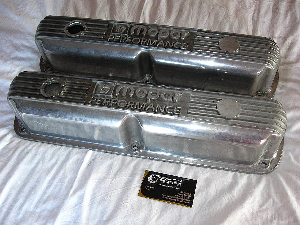 Mopar Performance Valve Covers AFTER Custom Metal Polishing Services