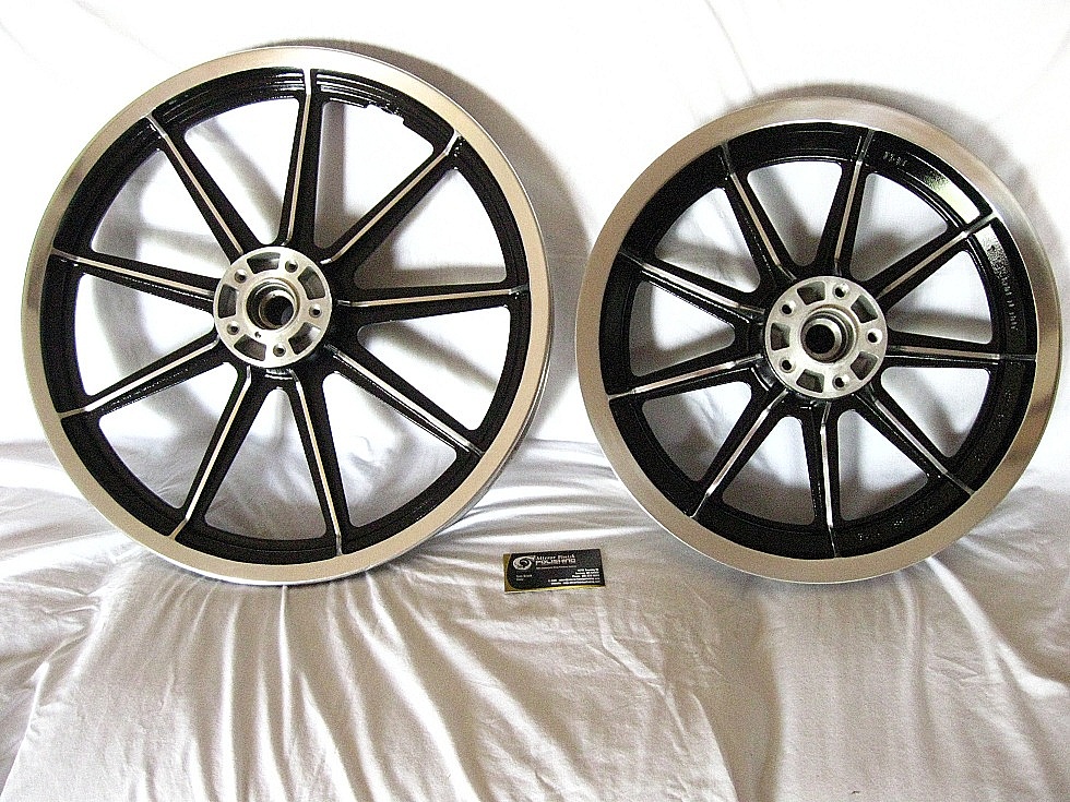Harley Davidson Wheels AFTER Metal Polishing Services Plus Painting