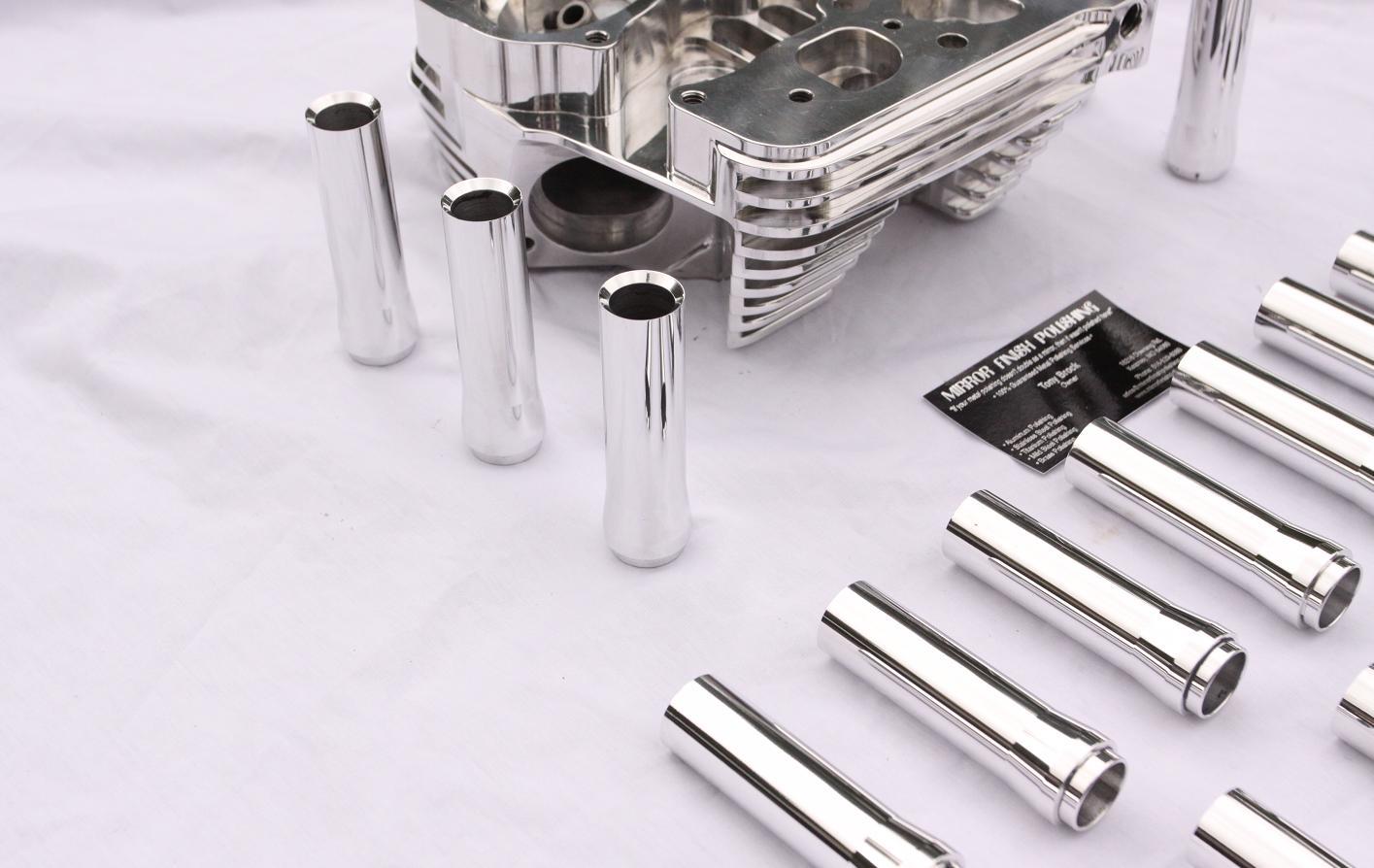 R&R Racing Motorcycle Cylinder Head AFTER Chrome - Like Metal Polishing and Buffing Services