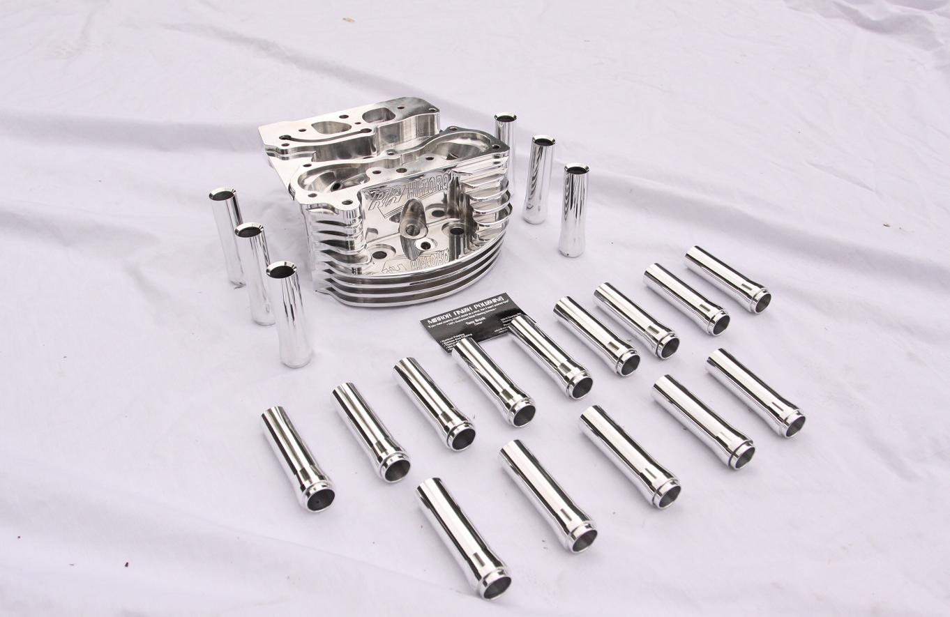 R&R Racing Motorcycle Cylinder Head AFTER Chrome - Like Metal Polishing and Buffing Services