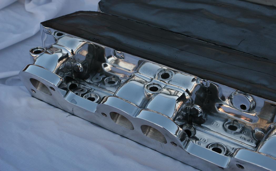 Chrome - Like Polishing Services - Pontiac CV-1 V8 Head AFTER Metal Polishing Services