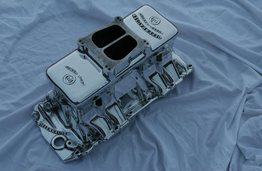 Offenhauser V8 Turbo Thrust Intake Manifold AFTER Chrome-Like Polishing Service