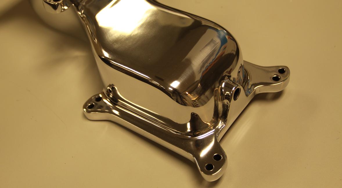 Offenhauser Intake Manifold Top AFTER Chrome - Like Metal Polishing Service