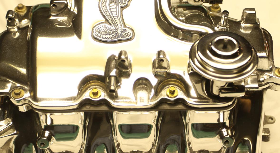 V8 Ford Mustang Cobra Intake Manifold AFTER Chrome - Like Metal Polishing Service