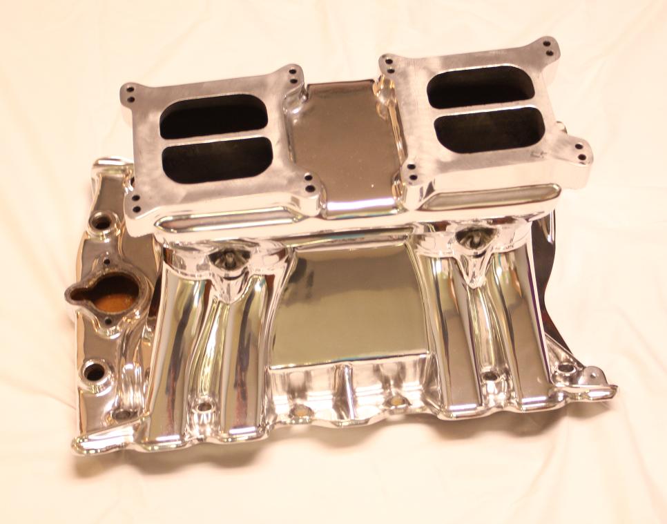 Tunnel Ram V8 Intake Manifold AFTER Chrome - Like Metal Polishing Services
