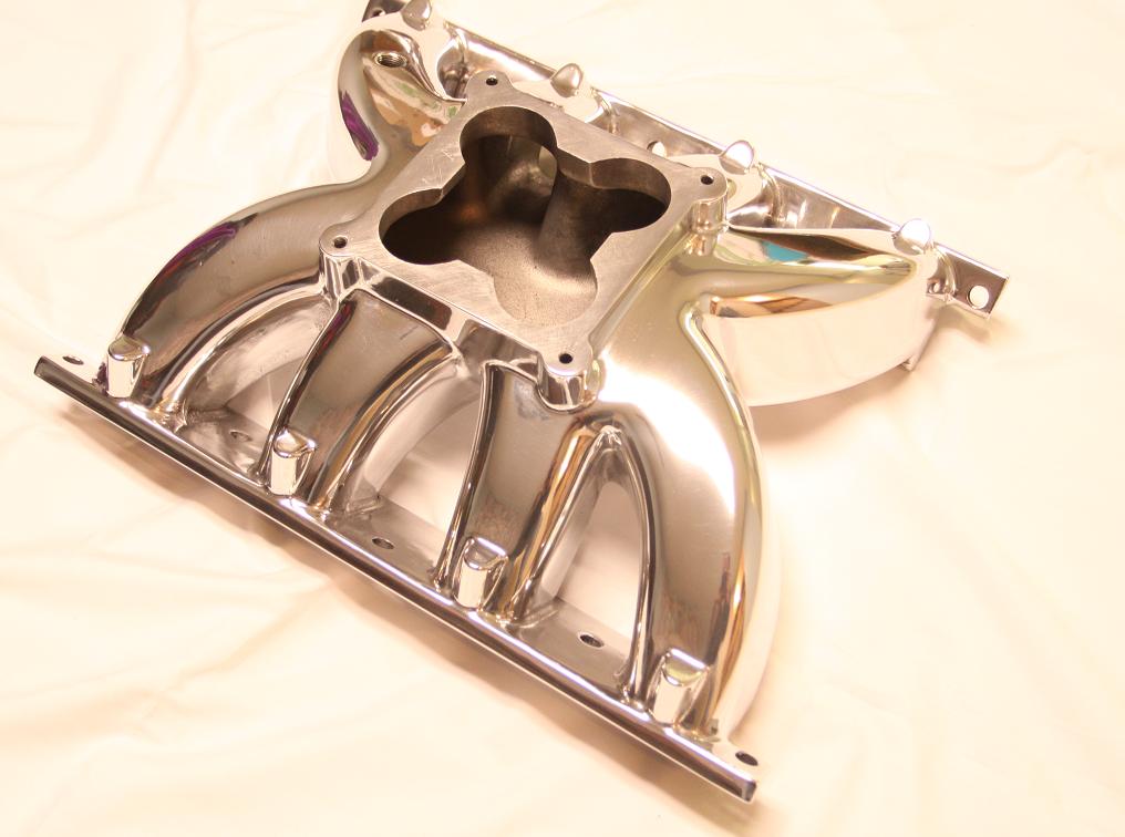 Pontiac CV1 V8 Intake Manifold AFTER Chrome - Like Metal Polishing Services