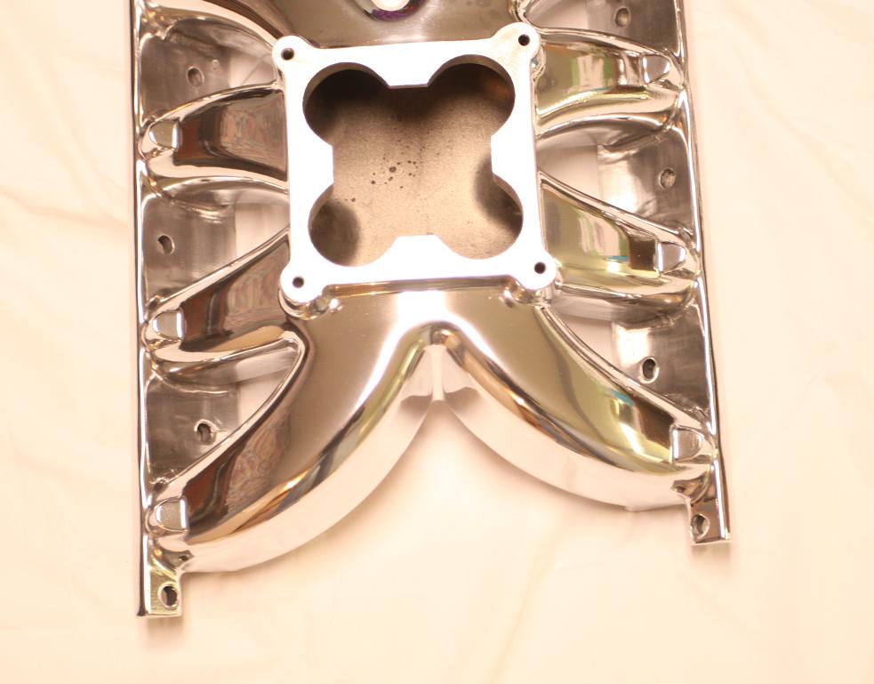 Pontiac CV1 V8 Intake Manifold AFTER Chrome - Like Metal Polishing Services