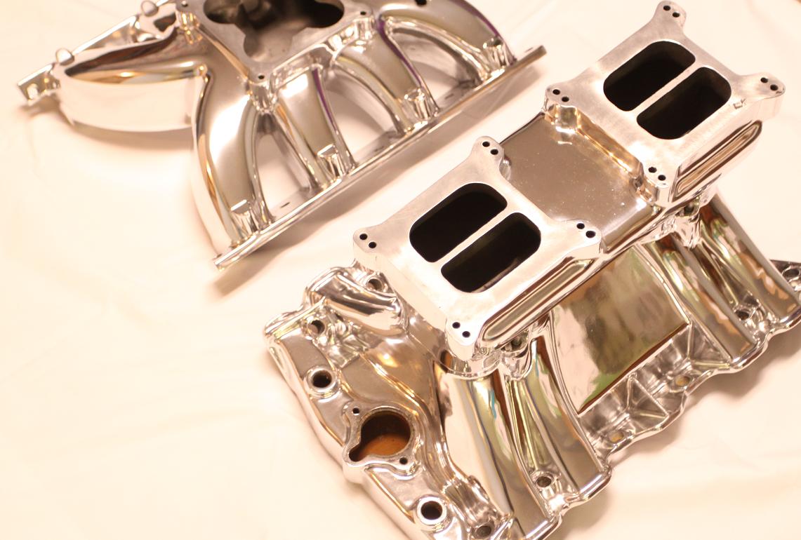 V8 Intake Manifolds AFTER Chrome - Like Metal Polishing and Buffing Services